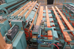 KONTIZINK 20 200 kN finger jointing line with capacity up to 20 pcs/min; 72 m/min