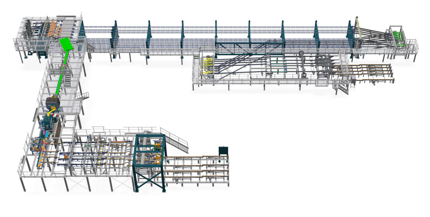 Planing sorting line