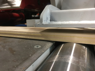 Hot-melt and white glue on a Lamination