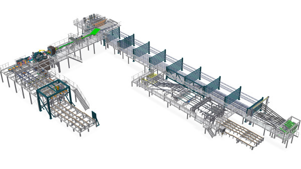 Planing sorting line 300 m/min