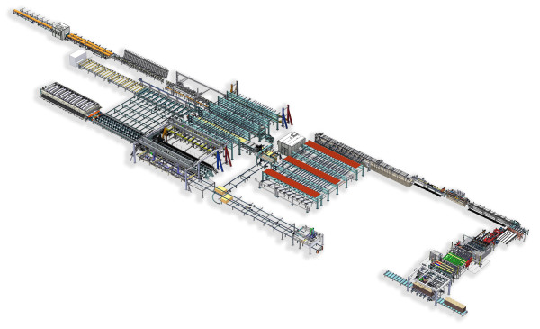 CLT production line in Canada