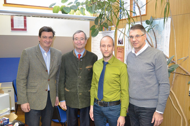 Obisk predsednikov avstrijske ter koroške gospodarske zbornice na sedežu LMA v Pliberku, januarja 2015